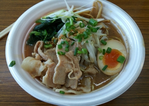 「【信州麺友会】元祖味噌　信州肉盛り安養寺ら～めん」@東京ラーメンショー2016の写真