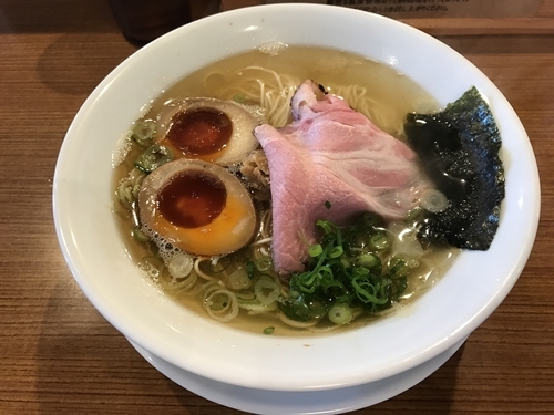 「白ふじそば 680円 味玉クーポン」@荒町商店中華そば ふじやまの写真