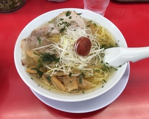 「梅しそラーメン」@ラーメン魁力屋 北与野店の写真