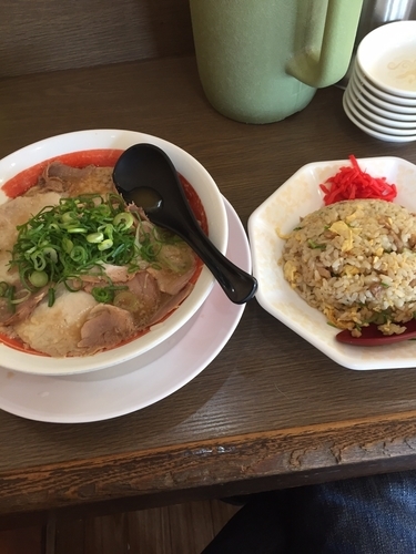 「スペシャル(並) チャーハンセット(中)」@第一旭 柏原店の写真