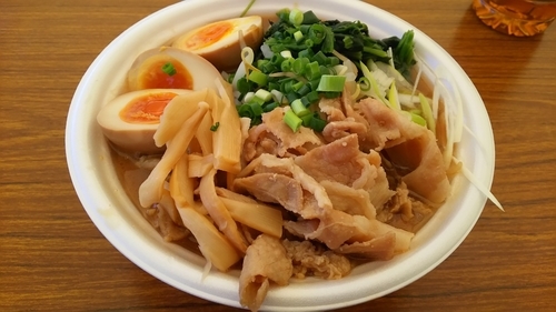 「【信州麺友会】元祖味噌 信州肉盛り安養寺ら～めん」@東京ラーメンショー2016の写真