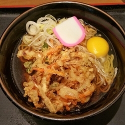 かき揚げ天玉そば