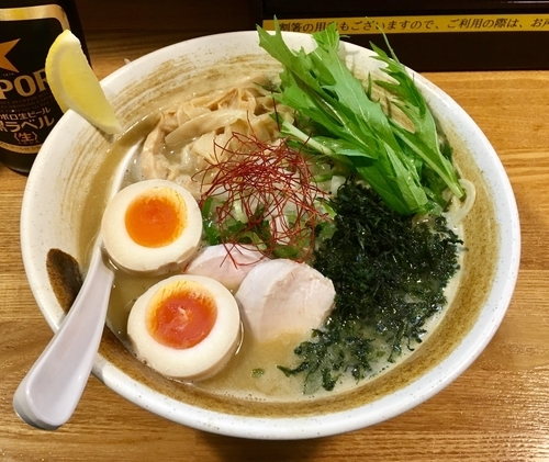 「蟹【限定】+味玉」@麺匠ようすけ 鶏煮亭の写真