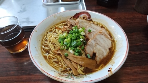 「中華そば ダブル    ライス」@うらしま食堂の写真