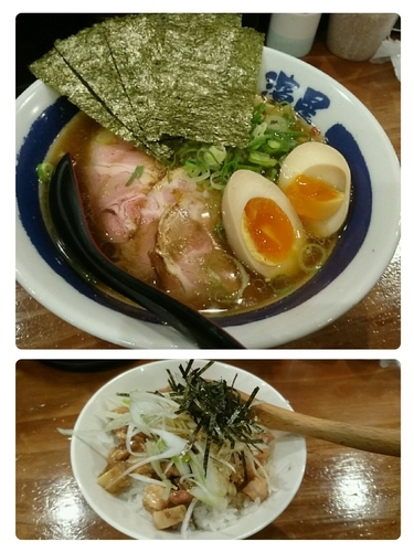 「特製煮干しそば ＋チャーシュー丼」@濃厚煮干しそば 麺匠 濱星 関内店の写真