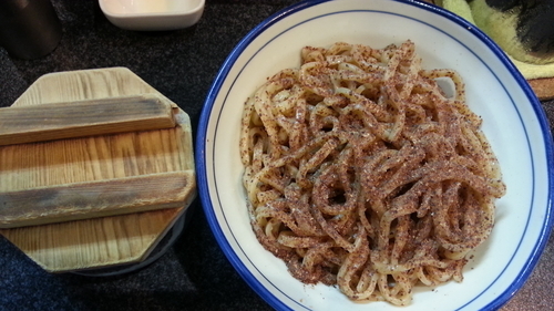 「全粒粉つけ麺400㌘」@烈志笑魚油 麺香房 三くの写真