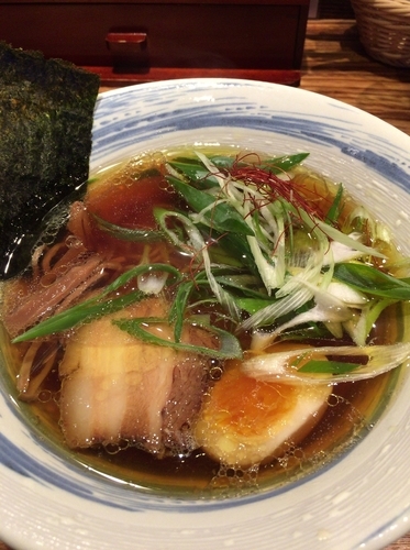 「ネギラーメン 麺 1/2 ¥730」@ラーメンバル 青の写真