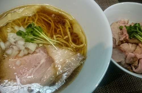 「煮干蕎麦 ＋肉飯」@神保町黒須の写真