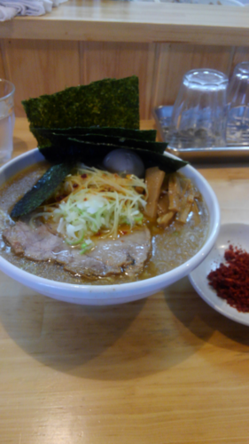 「塩ラーメン(小盛)　のり　辛味」@自家製中華そば としおかの写真