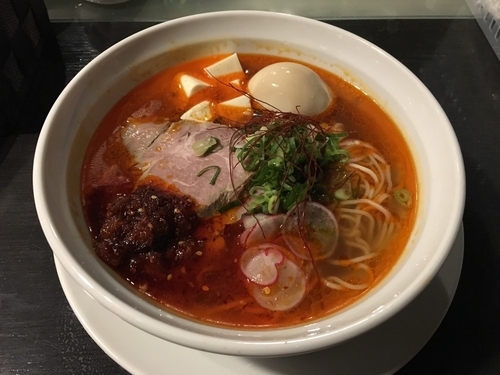 「海老辛飯野(玉子)1000円」@chopsticks de 麺の写真