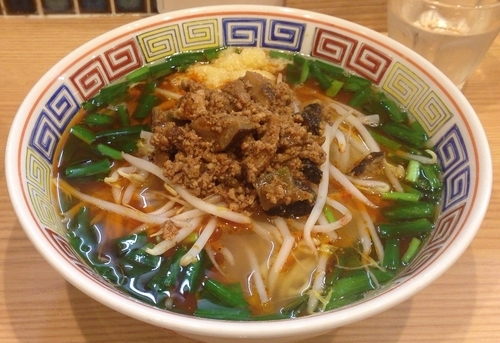 「もつけの台湾らーめん(限定40食)＋半ライス」@ほっこり中華そば もつけの写真