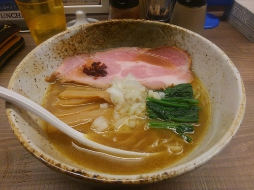 「【限定】秋刀魚中華そば(850円)+ごはん小(70円)」@東大和ラーメン大冬樹Season2の写真