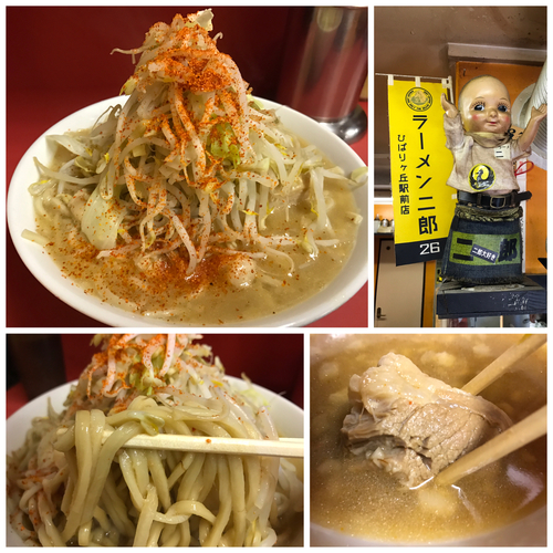 「らーめん 豚2枚 700円（ニンニク・アブラ）」@ラーメン二郎 ひばりヶ丘駅前店の写真