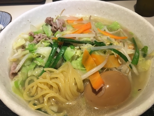 「タンメン並盛り750円、味玉100円」@生涯 高橋屋の写真