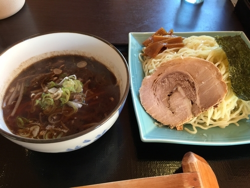 「つけ麺_しょうゆ(大盛)」@本節鰹だしらぁめん めん組 松本店の写真