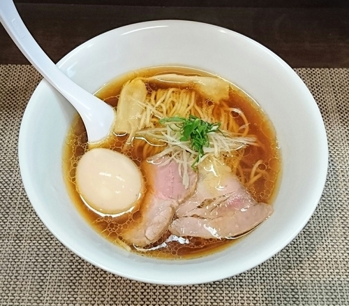 「中華蕎麦+味玉+替玉」@神保町黒須の写真