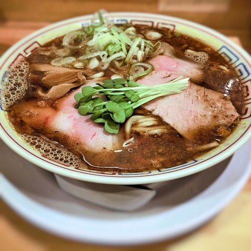 「鯖醤油そば&半天津飯  セット」@サバ6製麺所の写真
