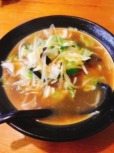「野菜ラーメン ハーフ」@会津喜多方らーめん 新田店の写真
