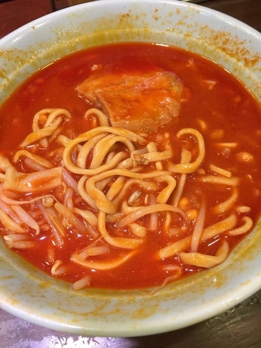 「プチさぶろうファイヤー麺①」@らーめん つけ麺 油そば 郎郎郎 調布店の写真