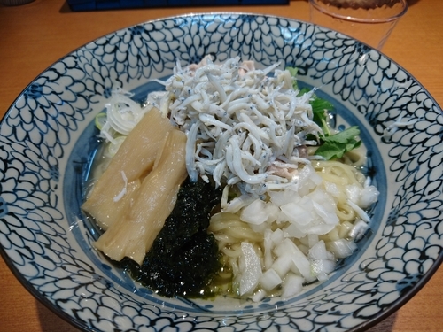 「しらすと生のりの山葵和えそば(ご飯割付)850円」@㐂九八 ～garage～の写真