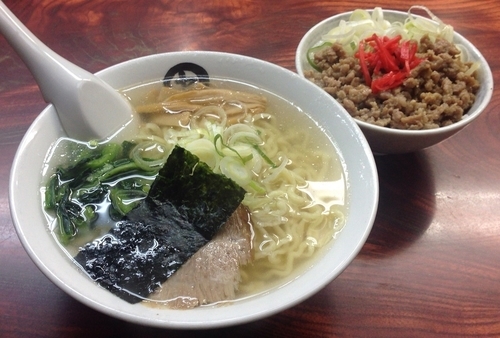 「朝ラー＋マルヤＢセット(500円＋240円)」@伊藤商店の写真