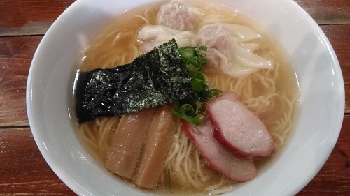 「白だし肉ワンタン麺（ハーフ）」@八雲の写真
