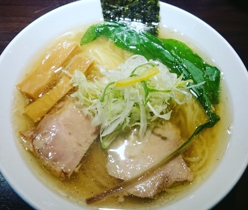 「アジ煮干し塩中華そば（780円）」@志奈そば 田なか Secondの写真