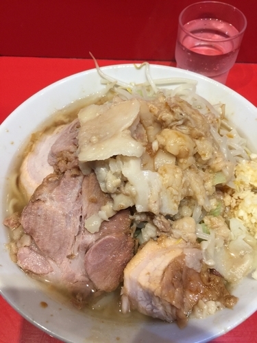「小ラーメン 少なめ ニンニク、アブラ」@ラーメン二郎 西台駅前店の写真