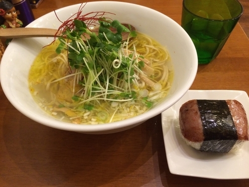 「塩SOBAスパムセット」@麺屋 Hulu-luの写真