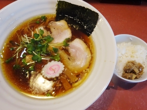 「中華そば 750円 ＋ ランチ小ライス 50円」@らーめん天神下 大喜の写真