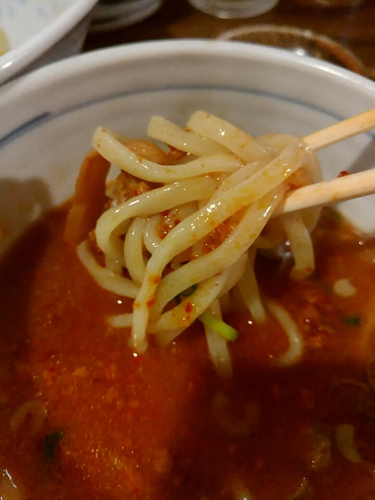 「辛つけ麺850円＋ビール」@燦燦斗の写真