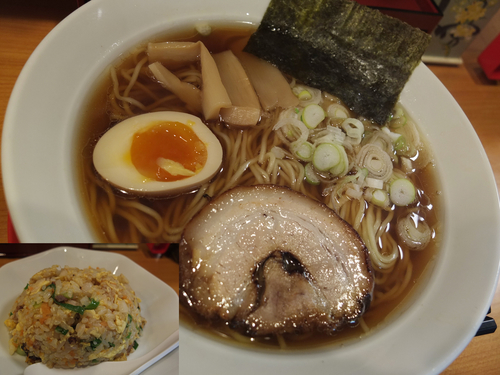 「夕飯セット（醤油ラーメン・チャーハン）」@麺の司の写真
