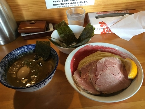 「にぼとんつけめん＋レアチャーシュー×2＋味玉＋海苔」@麺処 門つるの写真