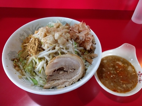 「まぜそば＆フュージョンスープ」@蒙麺 火の豚の写真