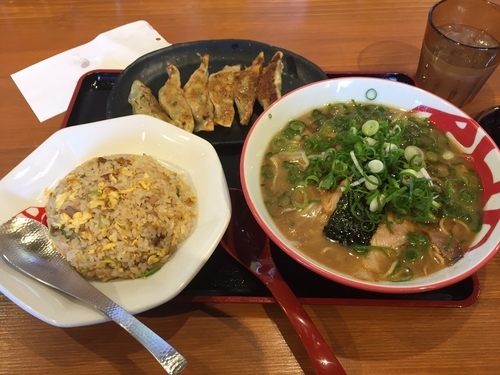 「A八角定食(八角ラーメン こってりネギ増し)」@ラーメン八角 丹波店の写真