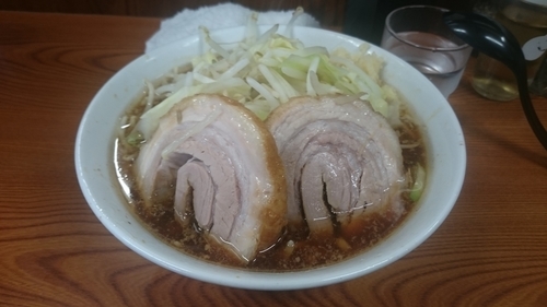 「ラーメン・麺少な目・ニンニク」@ラーメン二郎 亀戸店の写真