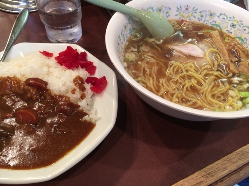 「半カレーセット  690円」@えぞ松 神楽坂支店の写真