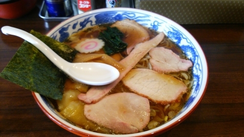 「焼豚ワンタンメン」@白河手打中華 賀乃屋の写真