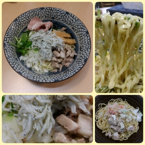 「しらすと生海苔の山葵和えそば（飯割付き）」@㐂九八 ～garage～の写真