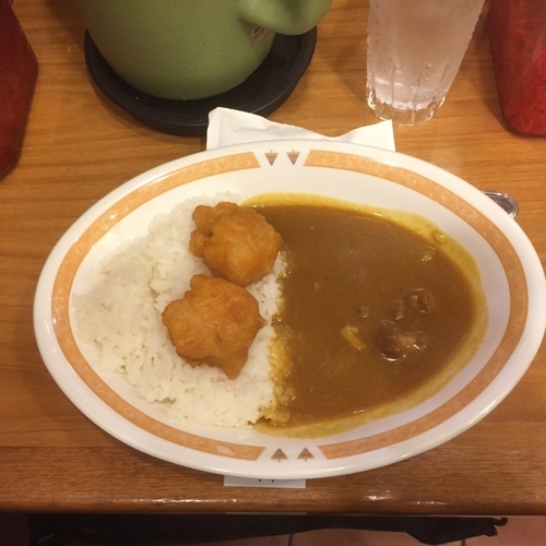 「ポークカレー+唐揚げ」@カレーショップ C&C 新宿本店の写真