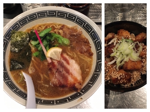 「カツオ香るラーメン700円+チャーシュー丼280円」@龍が如しの写真