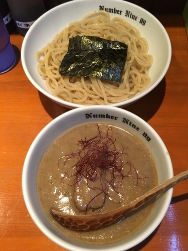 「濃厚つけ麺(煮干/熱盛)800円」@麺Dining Number Nine 09の写真
