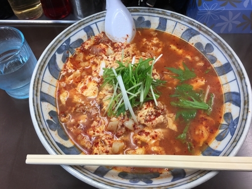 「南ばん麺（メチャ辛） ￥750」@南ばん亭の写真