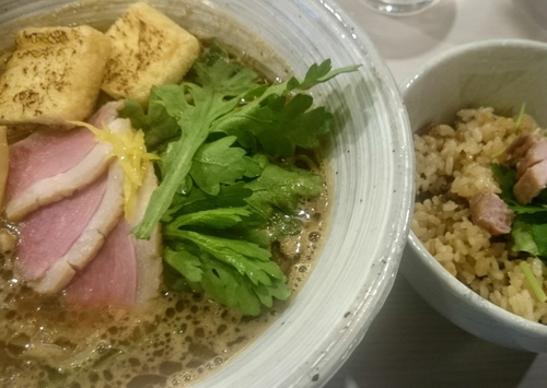 「みそそば＋炊き込みご飯」@麺処 きなりの写真