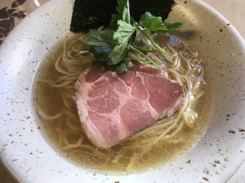 「白そば +豚コンフィ」@麺工 小烏丸の写真