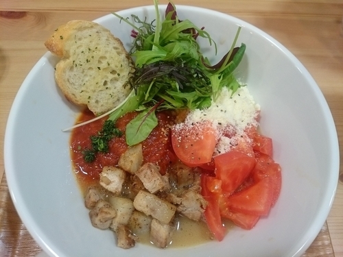 「トマトまぜソバ（チーズ入り） ￥850」@アメノオトの写真