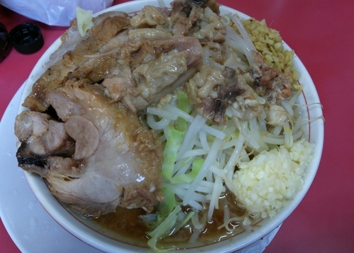 「豚増しラーメン　ニンニクアブラショウガ　750円」@ラーメン二郎 大宮店の写真