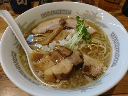 「【限定】背脂と煮干しのらーめん750円(ポイントで無料)」@らーめん カッパハウスの写真