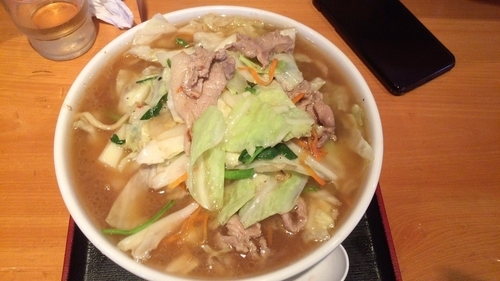 「一発ラーメン 極太麺大盛り」@一発ラーメン はしご屋 高崎店の写真
