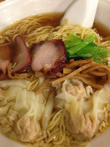 「ワンタン麺 ５個 大盛」@らーめん穀雨の写真